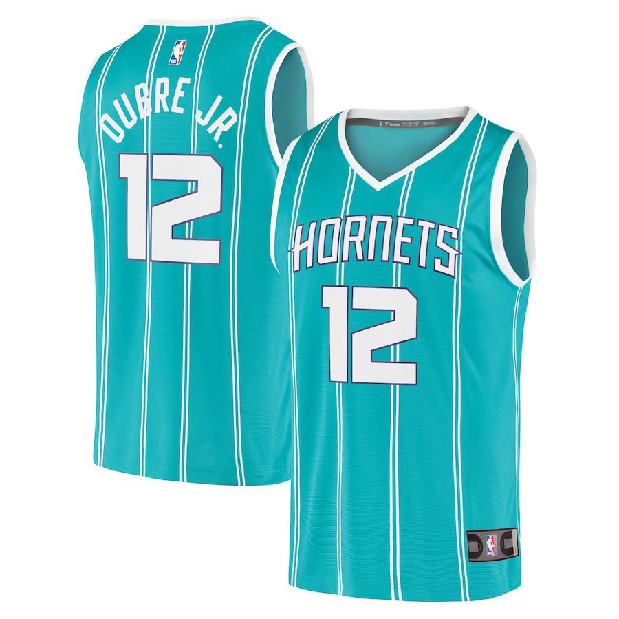 Men Charlotte Hornets #12 Kelly Oubre Jr Fanatics Branded Teal Fast Break Replica NBA Jersey->charlotte hornets->NBA Jersey